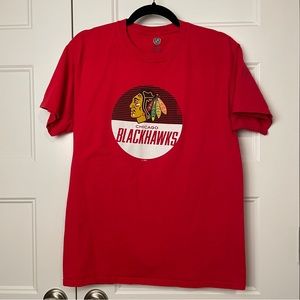 NHL Chicago Blackhawks red short sleeve tee, size medium
